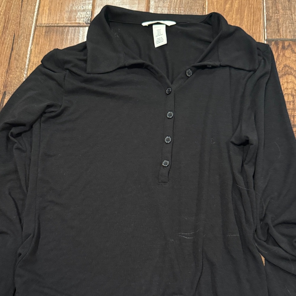 H&M Black Button-Up Top